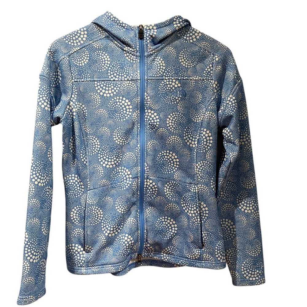 The North Face Geometric Hooded Athletic Casual Lightweight Fleece Jacket S/P